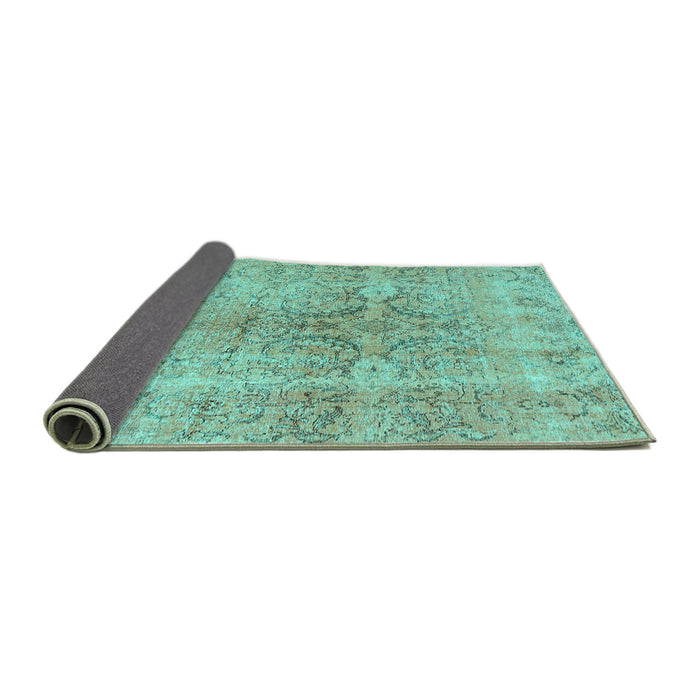 Sideview of Persian Turquoise Bohemian Rug, con2980turq