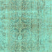 Square Persian Turquoise Bohemian Rug, con2980turq