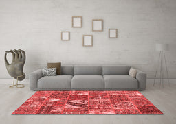 Transitional Red Washable Rugs