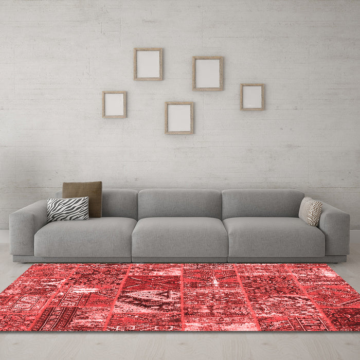 Transitional Red Washable Rugs