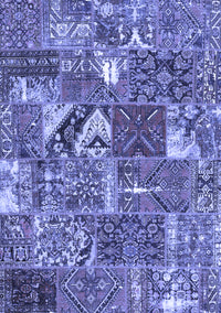 Patchwork Blue Transitional Rug, con2981blu