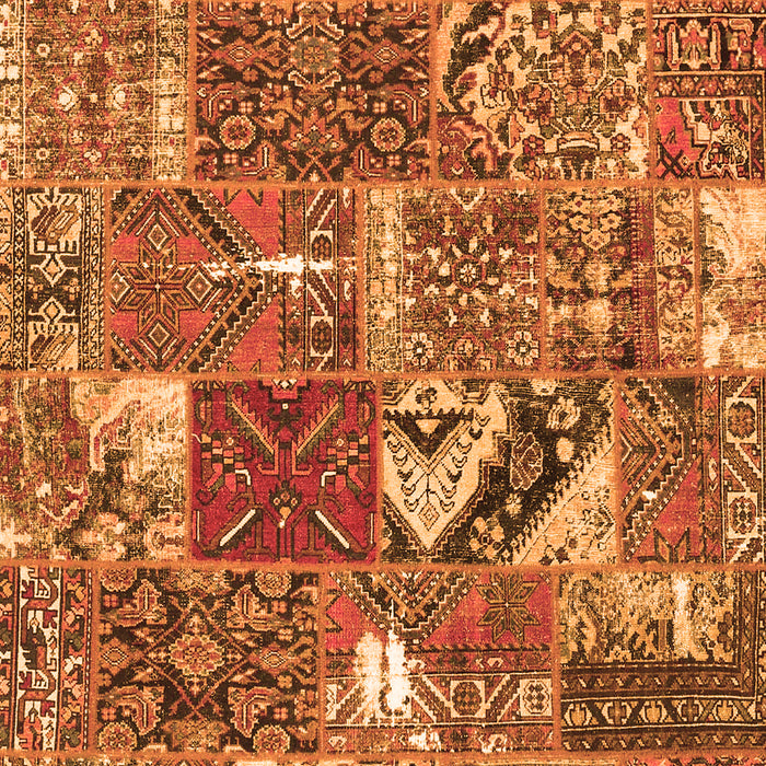 Serging Thickness of Machine Washable Patchwork Orange Transitional Area Rugs, wshcon2981org