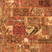 Serging Thickness of Patchwork Orange Transitional Rug, con2981org