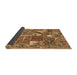 Sideview of Patchwork Brown Transitional Rug, con2981brn