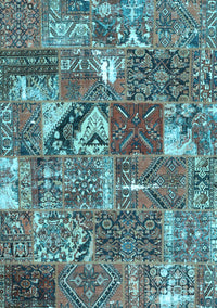 Patchwork Light Blue Transitional Rug, con2981lblu