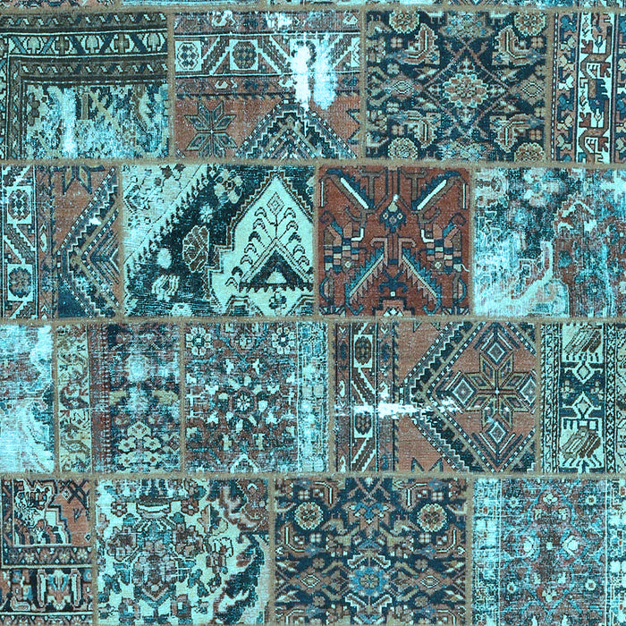 Patchwork Light Blue Transitional Rug, con2981lblu