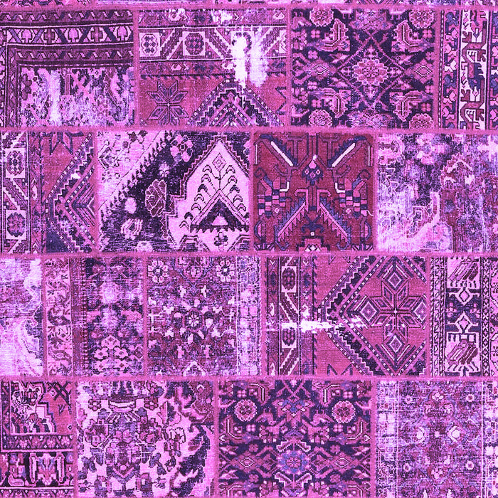 Machine Washable Patchwork Purple Transitional Area Rugs, wshcon2981pur