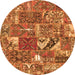 Machine Washable Patchwork Orange Transitional Area Rugs, wshcon2981org