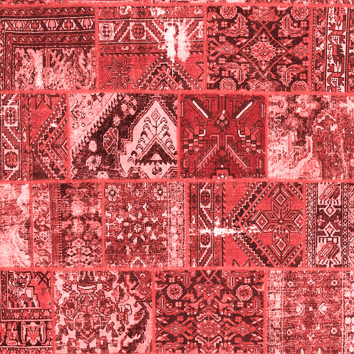 Patchwork Red Transitional Area Rugs