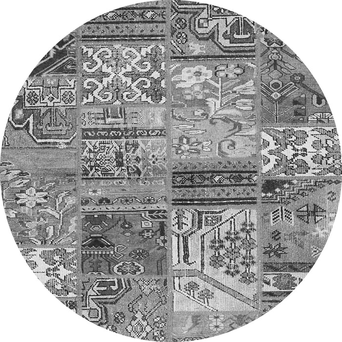 Square Patchwork Gray Transitional Rug, con2982gry