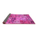 Sideview of Patchwork Pink Transitional Rug, con2982pnk