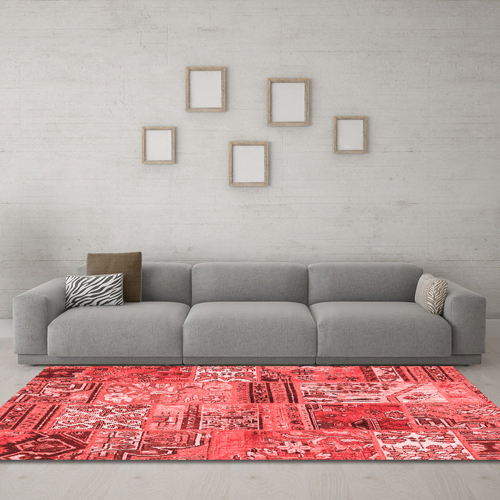 Transitional Red Washable Rugs
