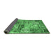 Sideview of Patchwork Emerald Green Transitional Rug, con2982emgrn