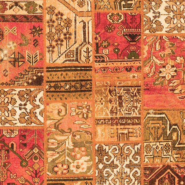 Patchwork Orange Transitional Rug, con2982org