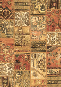 Patchwork Brown Transitional Rug, con2982brn