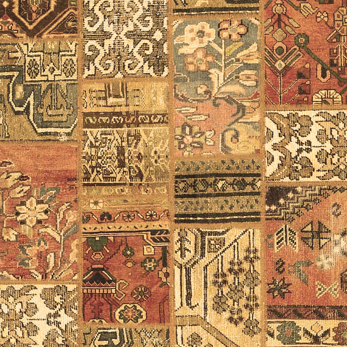 Patchwork Brown Transitional Rug, con2982brn