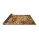 Sideview of Patchwork Brown Transitional Rug, con2982brn