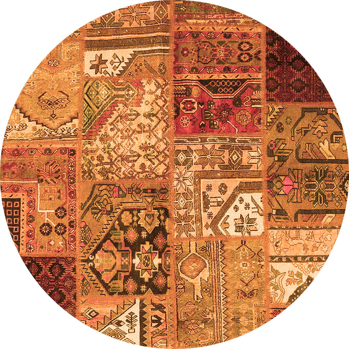 Machine Washable Patchwork Orange Transitional Area Rugs, wshcon2983org