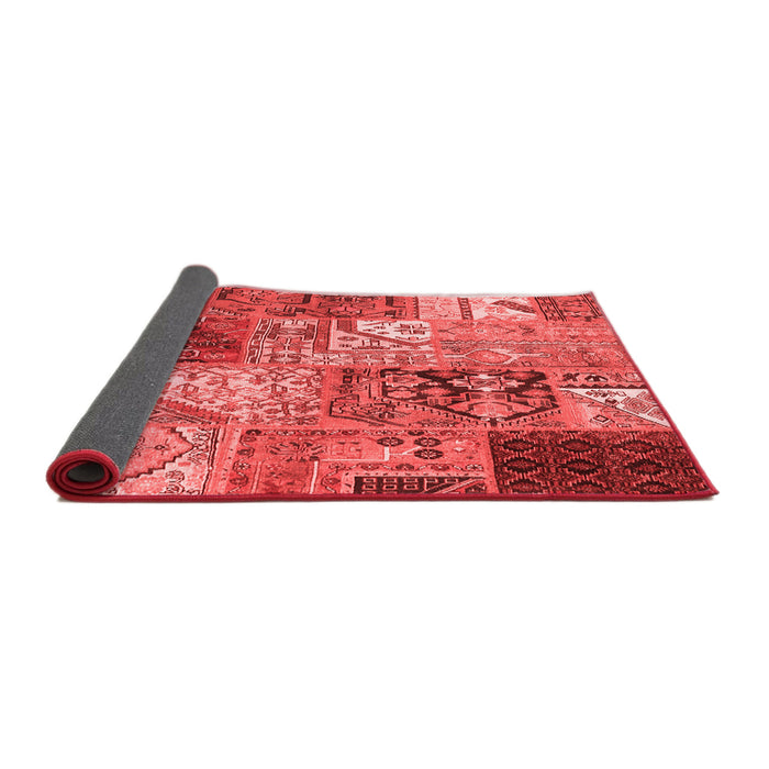 Patchwork Red Transitional Area Rugs