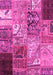 Patchwork Pink Transitional Rug, con2983pnk