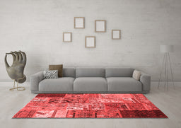 Transitional Red Washable Rugs