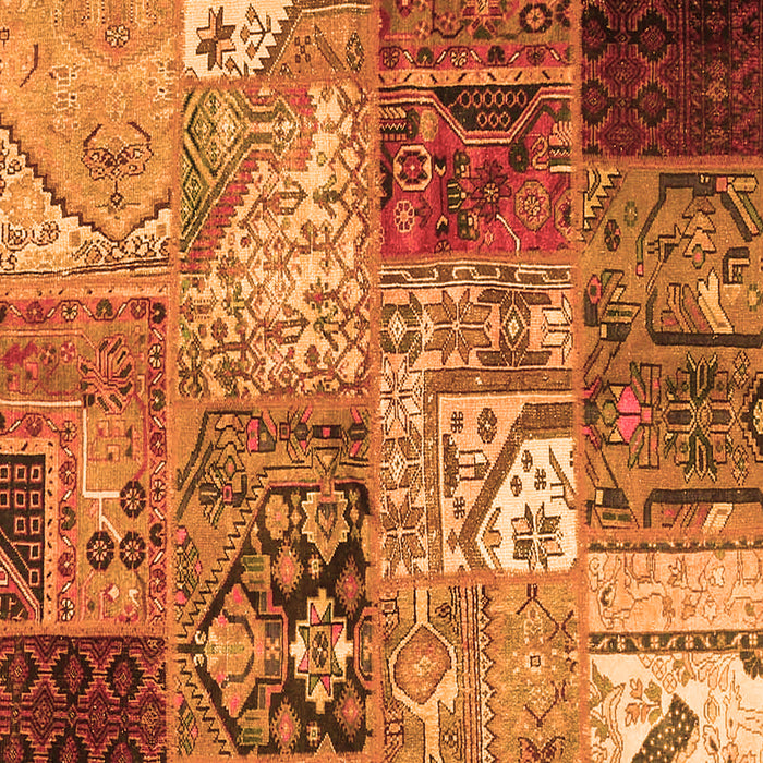 Serging Thickness of Machine Washable Patchwork Orange Transitional Area Rugs, wshcon2983org