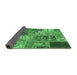 Sideview of Patchwork Emerald Green Transitional Rug, con2983emgrn