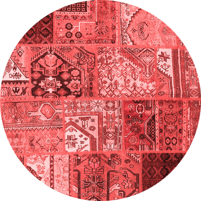Patchwork Red Transitional Rug, con2983red