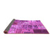 Sideview of Patchwork Purple Transitional Rug, con2983pur