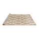 Serging Thickness of Machine Washable Contemporary Wheat Beige Rug, wshcon2984