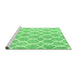 Sideview of Machine Washable Trellis Emerald Green Modern Area Rugs, wshcon2984emgrn