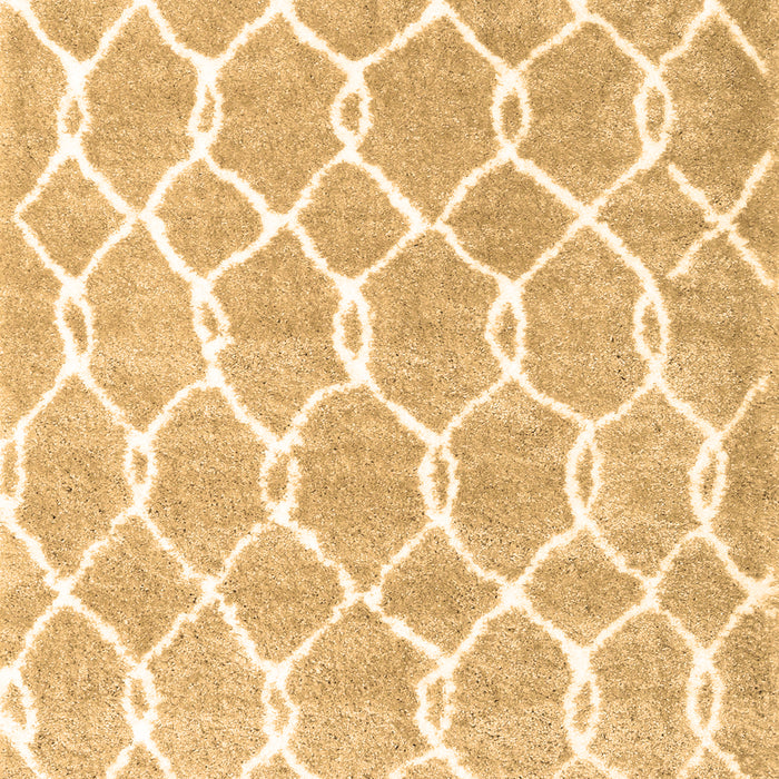 Machine Washable Trellis Brown Modern Rug, wshcon2984brn