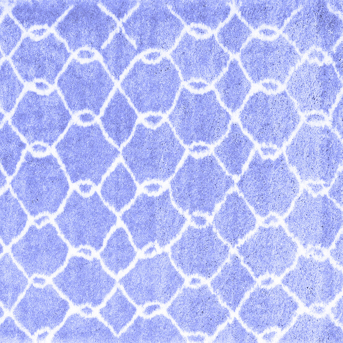 Square Machine Washable Trellis Blue Modern Rug, wshcon2984blu