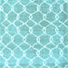 Square Machine Washable Trellis Light Blue Modern Rug, wshcon2984lblu