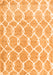 Serging Thickness of Machine Washable Trellis Orange Modern Area Rugs, wshcon2984org