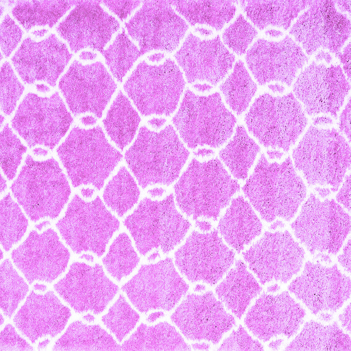 Square Machine Washable Trellis Purple Modern Area Rugs, wshcon2984pur