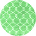 Round Trellis Emerald Green Modern Rug, con2984emgrn