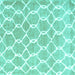 Square Trellis Turquoise Modern Rug, con2984turq