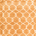 Serging Thickness of Trellis Orange Modern Rug, con2984org