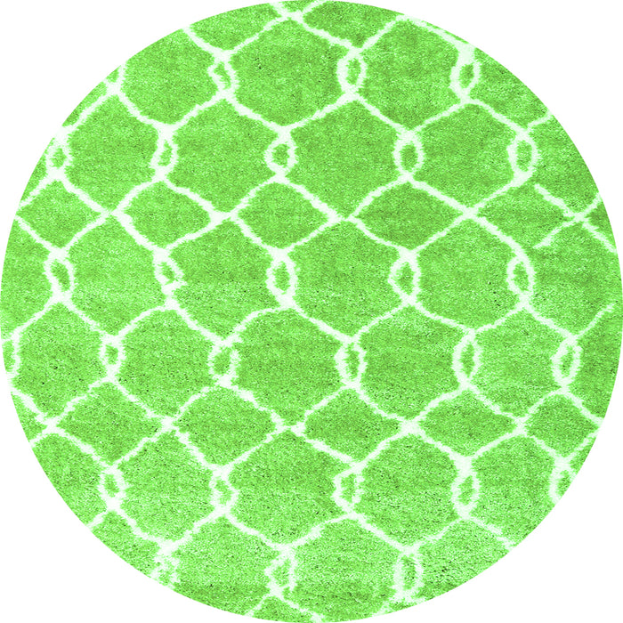 Machine Washable Trellis Green Modern Area Rugs, wshcon2984grn