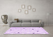 Machine Washable Terrilis Purple Contemporary Area Rugs in a Living Room, wshcon2985pur