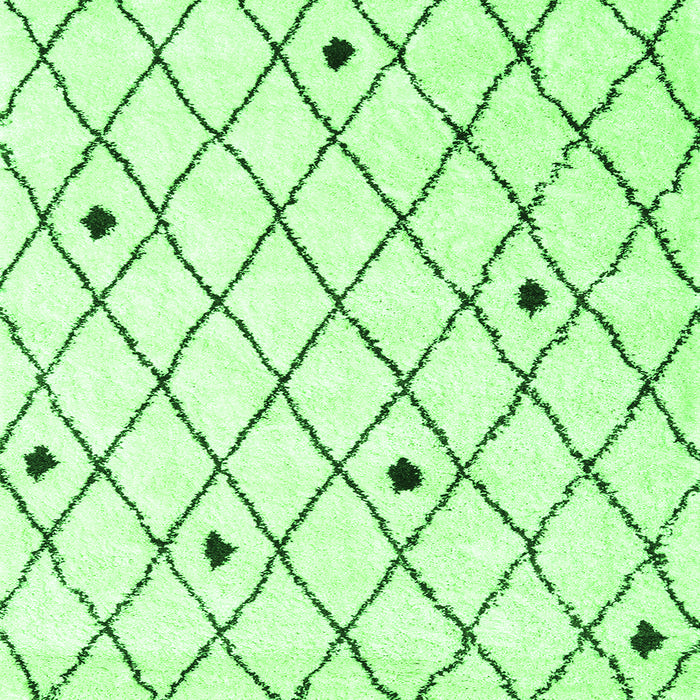 Round Machine Washable Terrilis Green Contemporary Area Rugs, wshcon2985grn