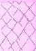 Machine Washable Solid Pink Modern Rug, wshcon2986pnk