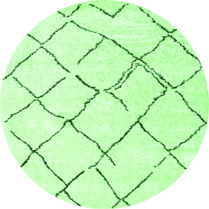 Square Solid Green Modern Rug, con2986grn
