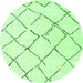 Square Solid Green Modern Rug, con2986grn