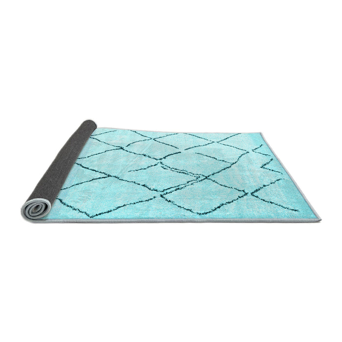 Sideview of Solid Light Blue Modern Rug, con2986lblu