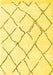 Machine Washable Solid Yellow Modern Rug, wshcon2986yw