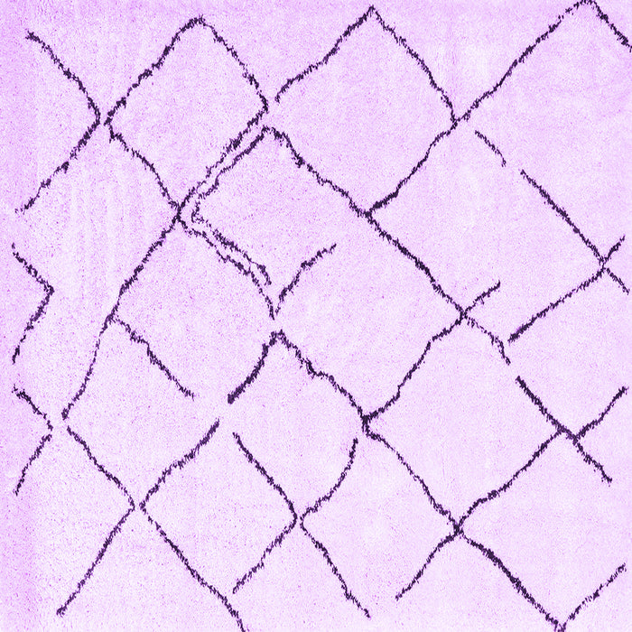 Square Solid Purple Modern Rug, con2986pur