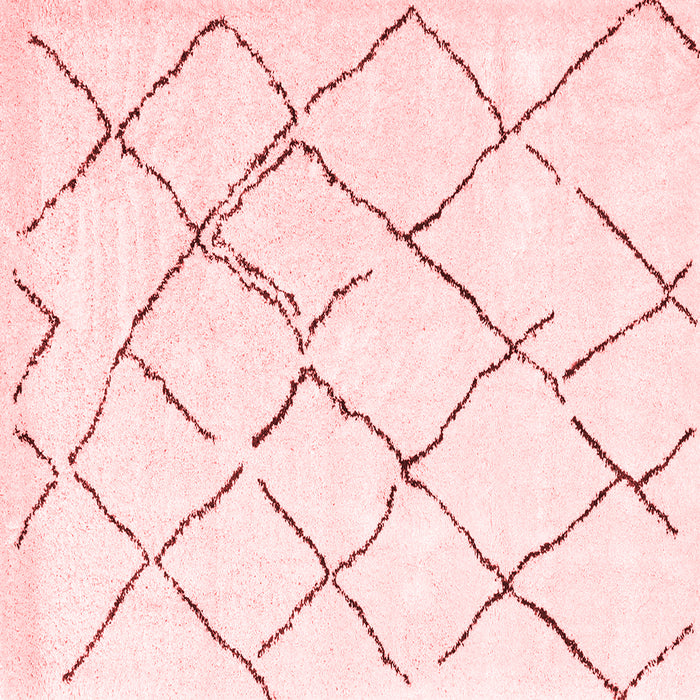 Solid Red Modern Rug, con2986red