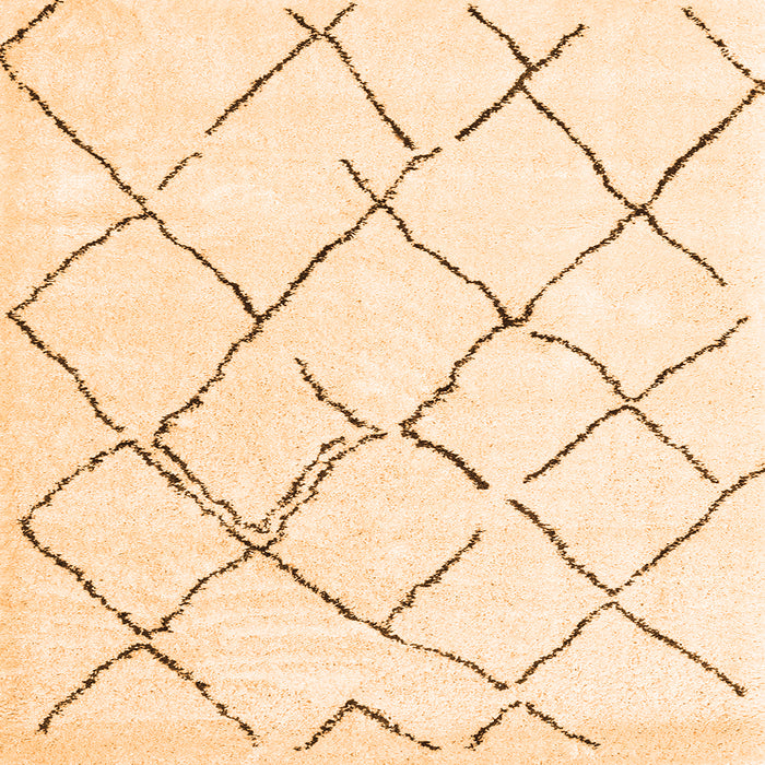 Serging Thickness of Solid Orange Modern Rug, con2986org